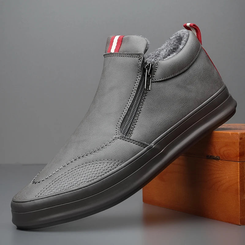 Pascal Baskets Fourrées Aspect Cuir Homme