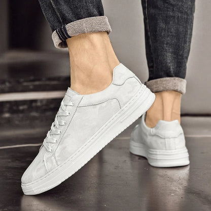 Adrien Baskets Basses Aspect Cuir Texturé Homme