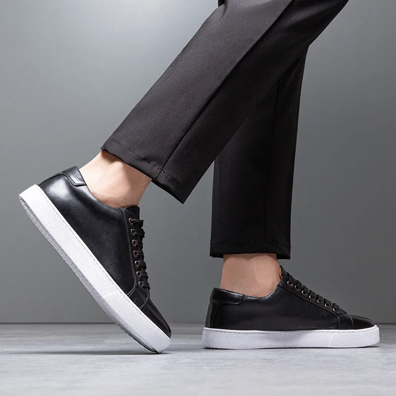 Fabien Baskets Aspect Cuir Lisse Homme