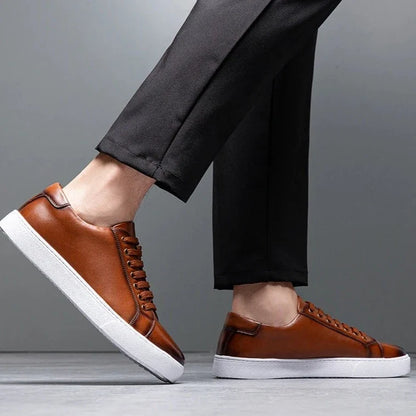 Fabien Baskets Aspect Cuir Lisse Homme