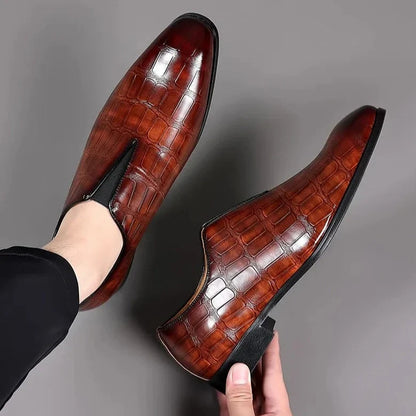 Cyril Mocassins Aspect Cuir Brillant Homme