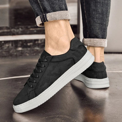 Adrien Baskets Basses Aspect Cuir Texturé Homme