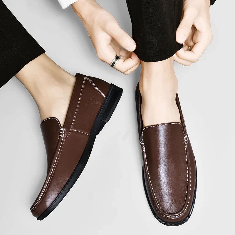 Dorian Mocassins Aspect Cuir Souple Homme