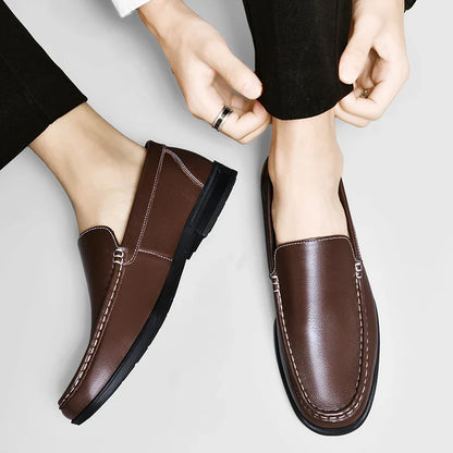 Dorian Mocassins Aspect Cuir Souple Homme