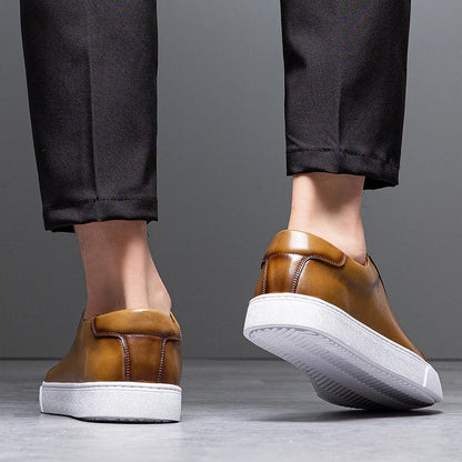 Fabien Baskets Aspect Cuir Lisse Homme