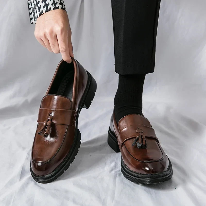 Gaétan Mocassins À Pampilles Aspect Cuir Homme