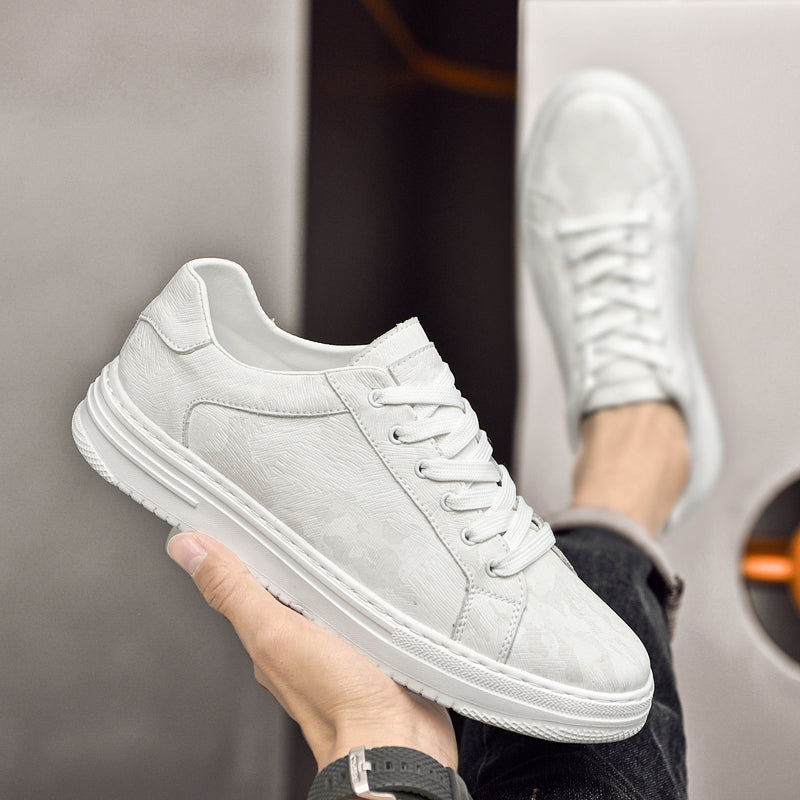 Adrien Baskets Basses Aspect Cuir Texturé Homme
