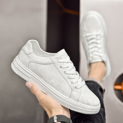 Adrien Baskets Basses Aspect Cuir Texturé Homme