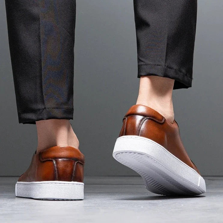 Fabien Baskets Aspect Cuir Lisse Homme