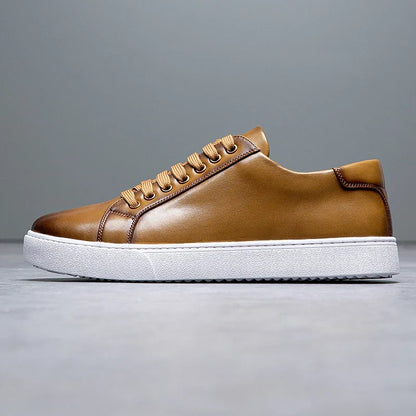 Fabien Baskets Aspect Cuir Lisse Homme