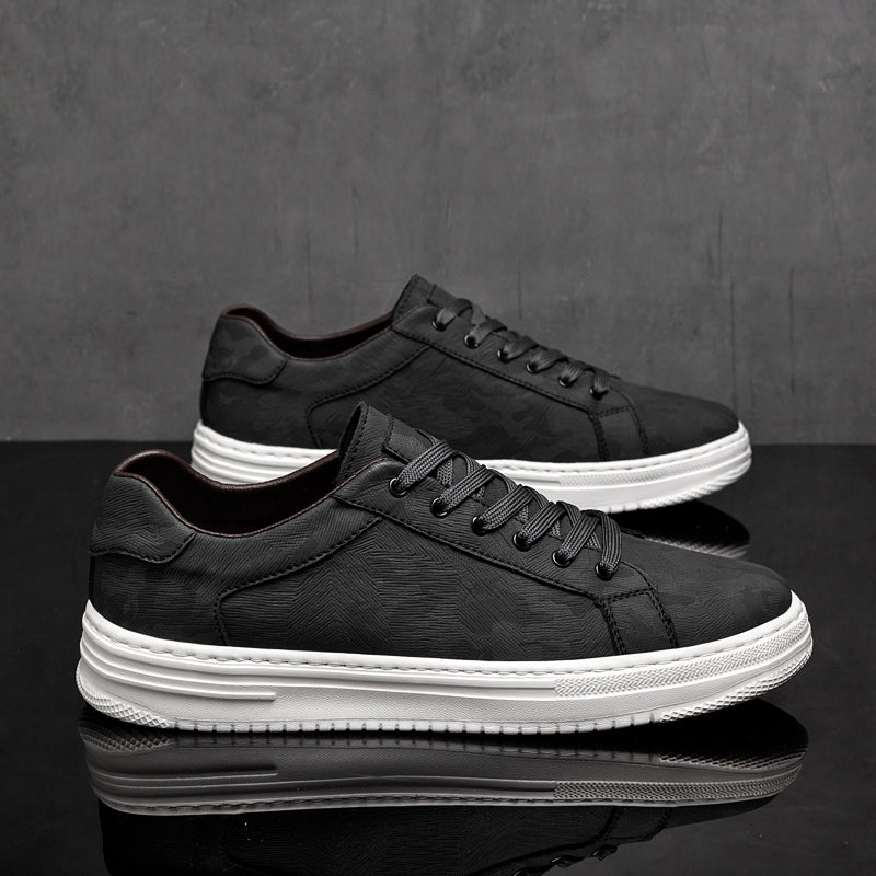 Adrien Baskets Basses Aspect Cuir Texturé Homme