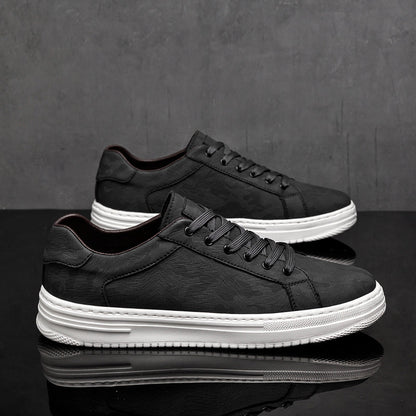 Adrien Baskets Basses Aspect Cuir Texturé Homme
