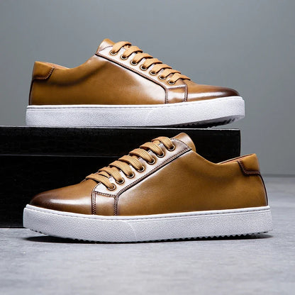 Fabien Baskets Aspect Cuir Lisse Homme