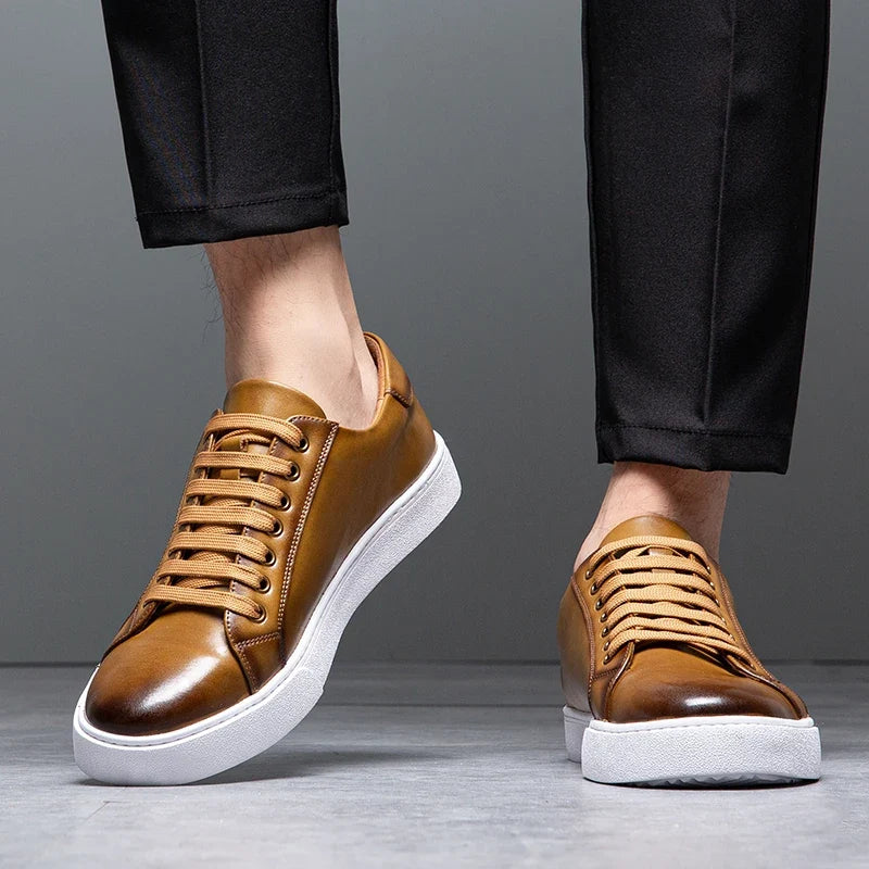 Fabien Baskets Aspect Cuir Lisse Homme