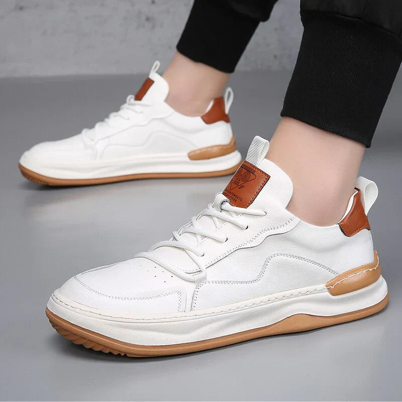 Quentin Baskets Col Rembourré Aspect Cuir Homme