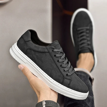 Adrien Baskets Basses Aspect Cuir Texturé Homme