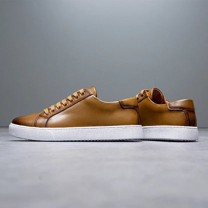 Fabien Baskets Aspect Cuir Lisse Homme