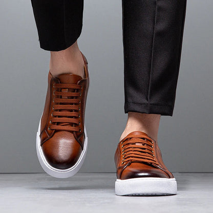 Fabien Baskets Aspect Cuir Lisse Homme