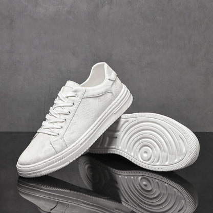 Adrien Baskets Basses Aspect Cuir Texturé Homme