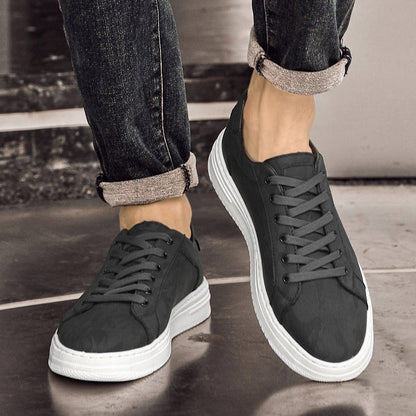 Adrien Baskets Basses Aspect Cuir Texturé Homme
