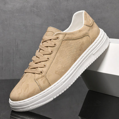 Adrien Baskets Basses Aspect Cuir Texturé Homme