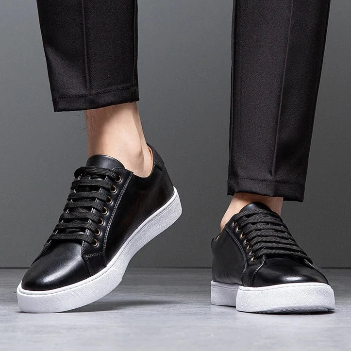 Fabien Baskets Aspect Cuir Lisse Homme