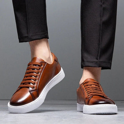 Fabien Baskets Aspect Cuir Lisse Homme