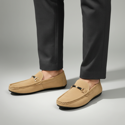 Benoît Mocassins Effet Daim À Boucle Métal Homme