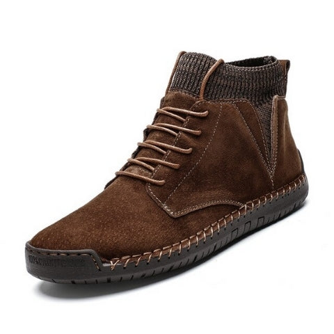 Mathis Bottines À Lacets Col Chaussette Coutures Apparentes Homme