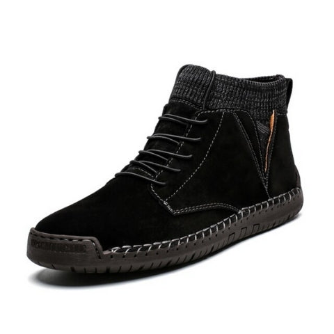 Mathis Bottines À Lacets Col Chaussette Coutures Apparentes Homme