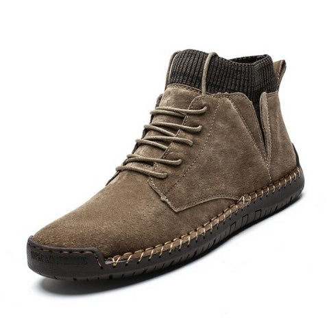 Mathis Bottines À Lacets Col Chaussette Coutures Apparentes Homme
