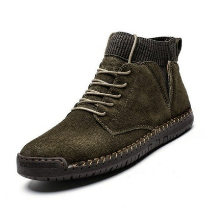 Mathis Bottines À Lacets Col Chaussette Coutures Apparentes Homme