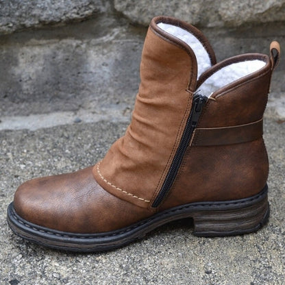 Marion Bottines Doublées Fourrées À Zip Et Bride Femme