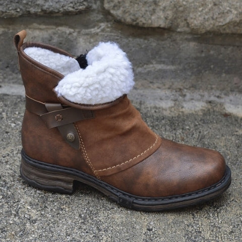 Marion Bottines Doublées Fourrées À Zip Et Bride Femme