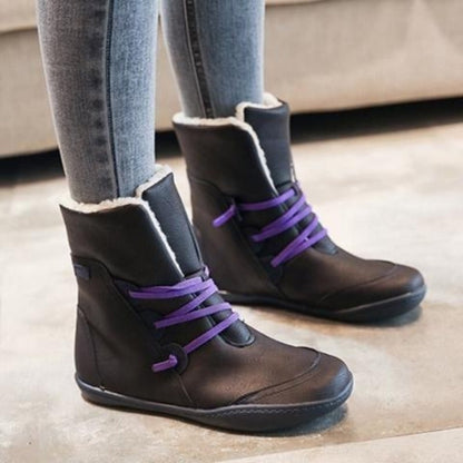 Roxane Bottines Fourrées À Lacets Et Semelle Souple Femme