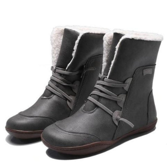 Roxane Bottines Fourrées À Lacets Et Semelle Souple Femme