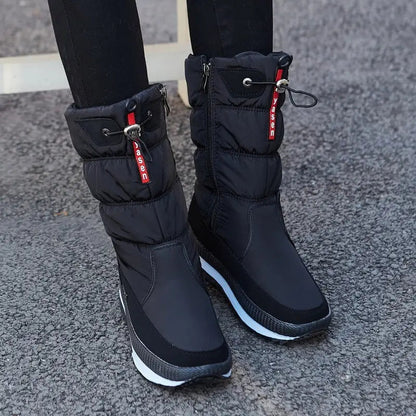 Colombe Bottes De Neige Matelassées Mi-Mollet À Cordon Femme