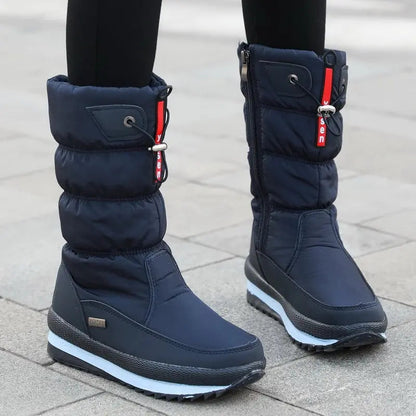 Colombe Bottes De Neige Matelassées Mi-Mollet À Cordon Femme