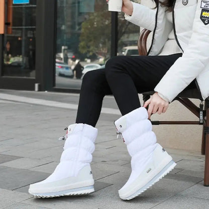 Colombe Bottes De Neige Matelassées Mi-Mollet À Cordon Femme