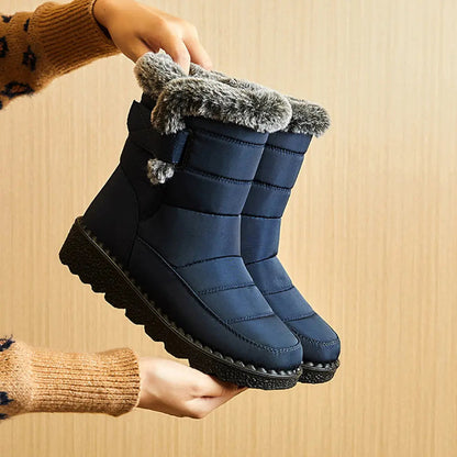Aline Bottines De Neige Matelassées À Revers Fourré Femme