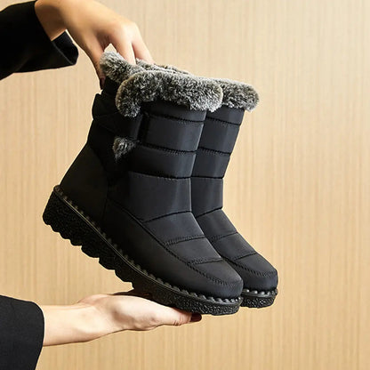 Aline Bottines De Neige Matelassées À Revers Fourré Femme