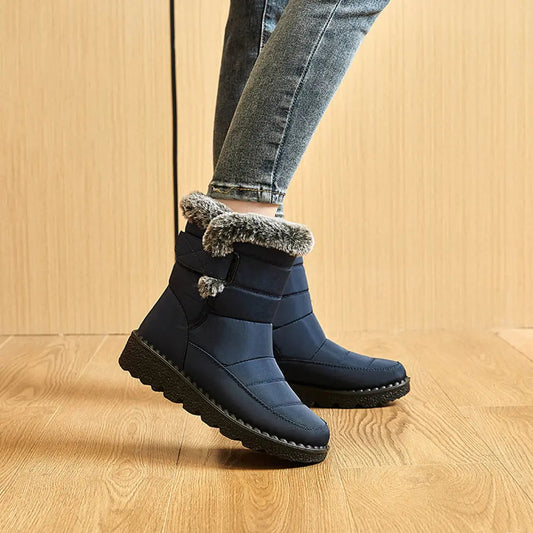 Aline Bottines De Neige Matelassées À Revers Fourré Femme