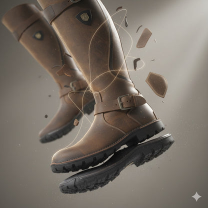 Agathe Bottes Cavalières Hautes À Sangle Et Talon Plat Femme