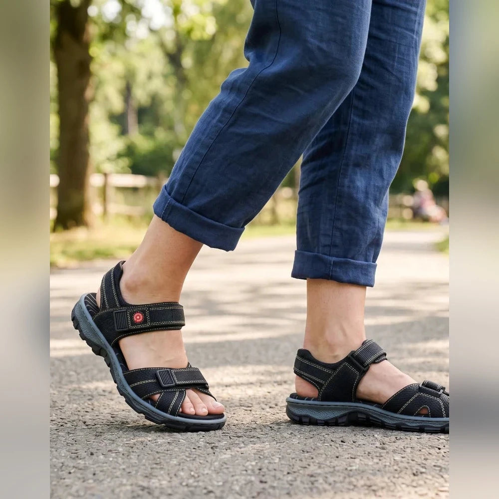 Sandales Odessa en cuir pour femme, vue d'ensemble