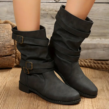 Nathalie Bottes Mi-Mollet Froncées À Double Boucle Femme