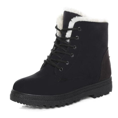 Mireille Bottines À Lacets Doublées Fourrées Semelle Crantée Femme
