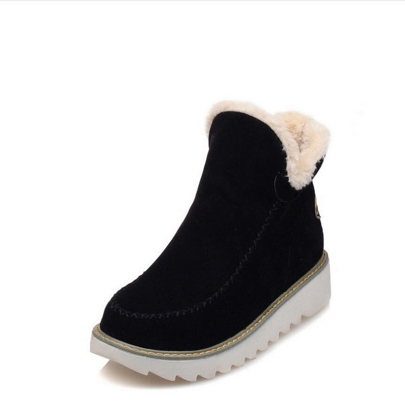 Nadège Bottines Fourrées À Revers Semelle Crantée Femme
