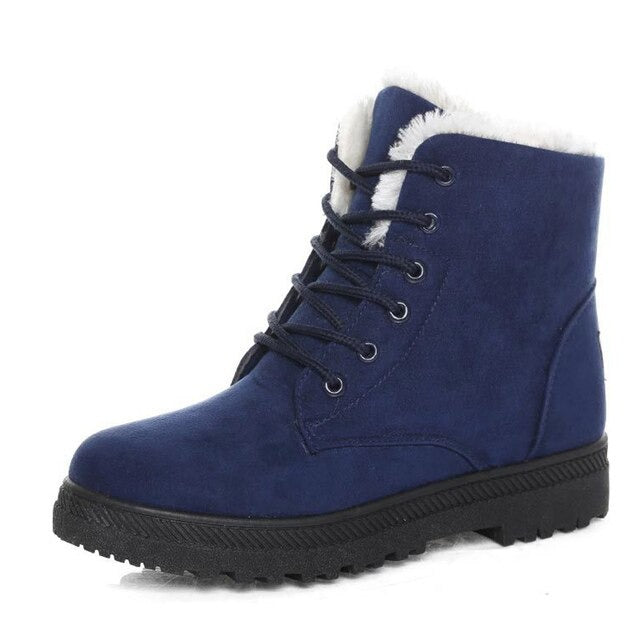 Mireille Bottines À Lacets Doublées Fourrées Semelle Crantée Femme