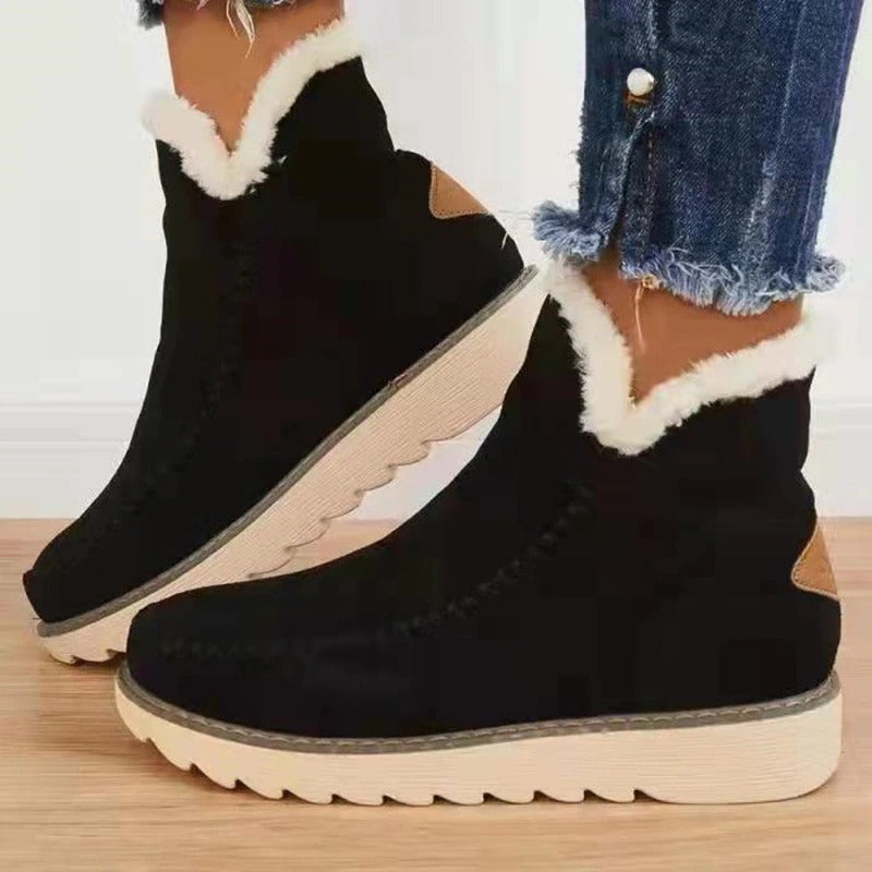 Nadège Bottines Fourrées À Revers Semelle Crantée Femme