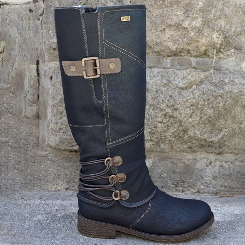 Inès Bottes Mi-Mollet À Boucles Et Talon Bas Femme